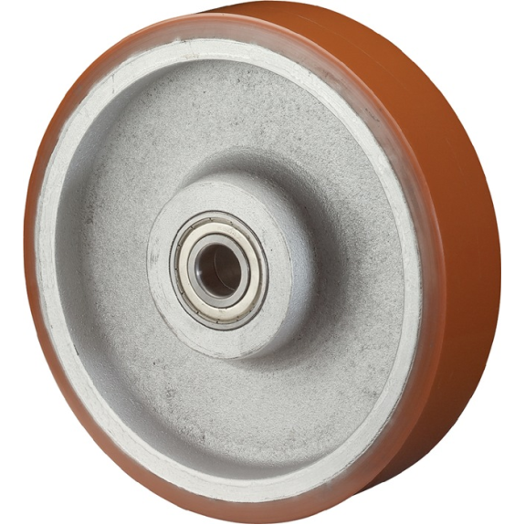 Erszrad D.125mm Trgf.550kg Aluminium/Guss Achs-D.20mm Nabenl.60mm-Beschreibung lesen