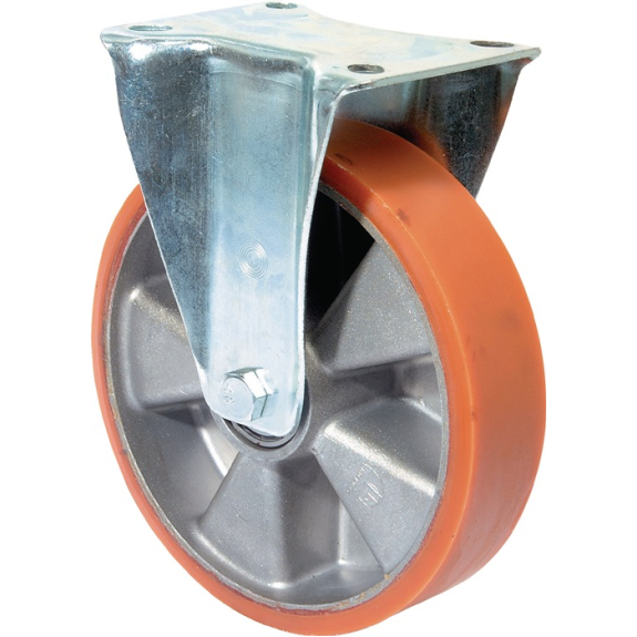 Bockrolle 200mm 600kg Guß-PUR 138x110mm Alu.-Beschreibung lesen