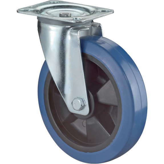 Lenkrolle D.100mm Trgf.140kg Ku.Plte L102xB84mm-Beschreibung lesen