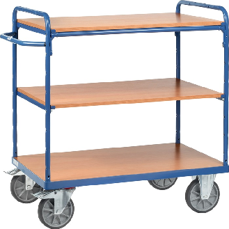 Etagenwagen L1000xB700xH1152mm Gesamt-Trgf.600kg 3 Etagen Stirnwand offen-Beschreibung lesen