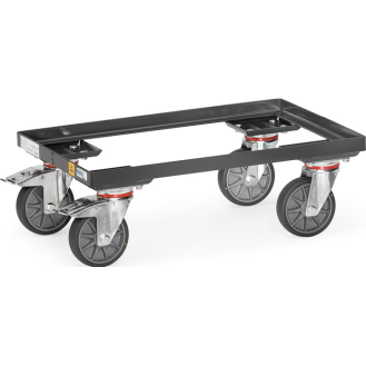 Kistenroller Trgf.250kg TPE-ESD-Bereifung L605xB405mm Winkelstahl schiefergrau-Beschreibung lesen