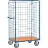 Paketwagen Drahtgitterverkleidung L1200xB800mm brillantblau 1 Längsseite offen