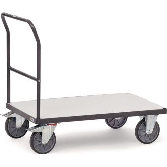 Plattformwagen Ladeflächen L1000xB600mm STA schiefergrau, RAL 7015 Trgf.600kg ESD-Beschreibung lesen