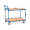 Servante 300 kg, 2 plateaux avec barres de poussée