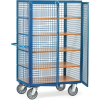 Etagenwagen 750 kg mit Drahtgitter-Flügeltüren Etagenwagen 750 kg mit Drahtgitter-Flügeltüren