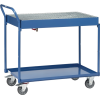 Tischwagen mit Gitterrost und Ablasshahn 2 Stahlblechwannen L1000xB600mm H100mm brillantblau