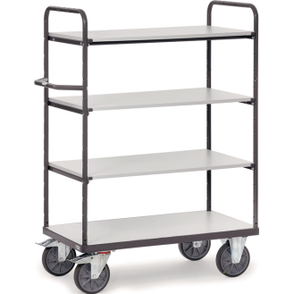 Etagenwagen L1000xB600xH1500mm Gesamt-Trgf.600kg 4 Etagen elekt.leitfähig-Beschreibung lesen