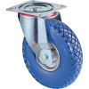 Lenkrolle D.200mm Trgf.75kg m.Plte PU schwarz