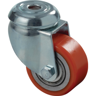 Lenkrolle D.50mm Trgf.120kg m.Rückenloch 11mm PU-Beschreibung lesen