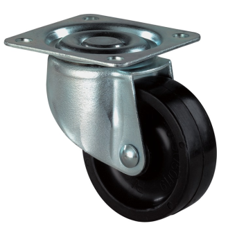 Lenkrolle D.40mm Trgf.30kg m.Plte Ku.schwarz-Beschreibung lesen