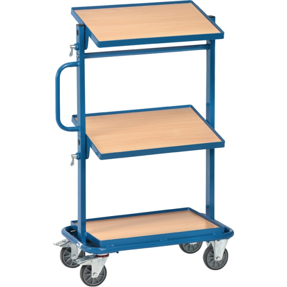 Carro lateral Trgf.200kg 1 fijo 2 niveles inclinables con plataforma de madera-Leer más
