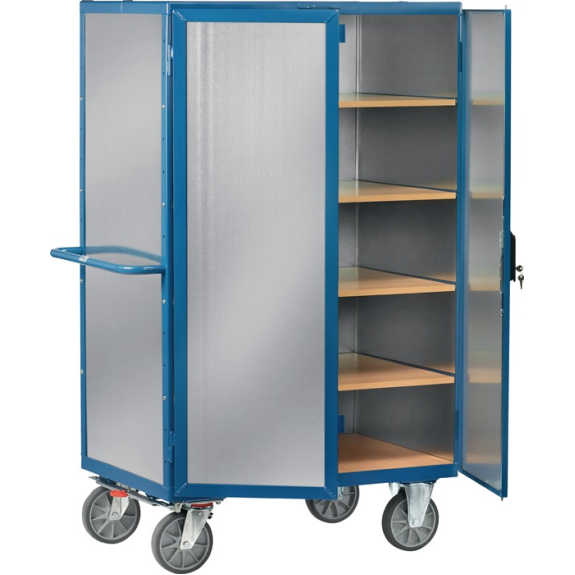 Etagenwagen L1170xB745xH1792mm Trgf.750kg 4 Etagen Stahlblech mit Flügeltür TR Etagenwagen L1170xB745xH1792mm Trgf.750kg 4 Etagen Stahlblech mit Flügeltür TR-Beschreibung lesen