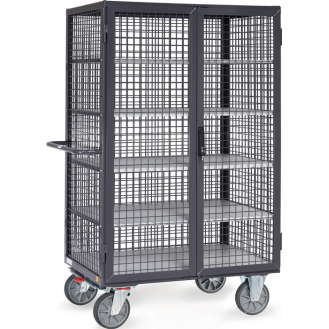 Etagenwagen L1170xB745xH1792mm Trgf.750kg 5Etagen ESD-Drahtgitter m.Flügeltür-Beschreibung lesen
