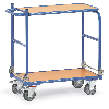 Chariot de table pliable en acier avec 2 plateaux Chariot de table pliable en acier avec 2 plateaux