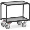 Tischwagen 2 Ladeflächen L605xB408mm grau Trgf.250kg o.Bügel