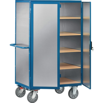 Etagenwagen L1170xB745xH1792mm Gesamt-Trgf.750kg 4Etagen Alublech,m.Flügeltür-Beschreibung lesen
