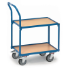 Tischwagen 2 Ladeflächen L605xB408mm brillantblau Trgf.250kg m.Bügel