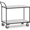 Tischwagen 2 Ladeflächen L850xB500mm schiefergrau Trgf.300kg elekt.leitfähig