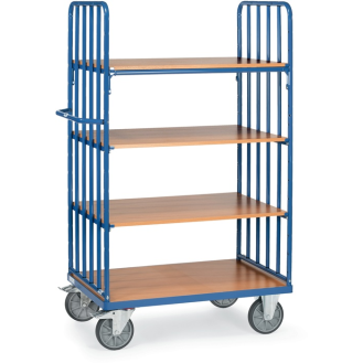 Etagenwagen L1169xB609xH1800mm Gesamt-Trgf.600kg 4 Etagen Stirnwand m.Streben-Beschreibung lesen