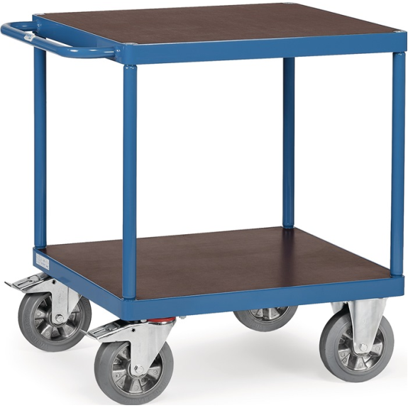 Tischwagen 2 Ladeflächen L700xB700mm brillantblau Trgf.1200kg-Beschreibung lesen