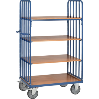 Etagenwagen L1169xB709xH1800mm Gesamt-Trgf.600kg 4 Etagen Stirnwand m.Streben-Beschreibung lesen