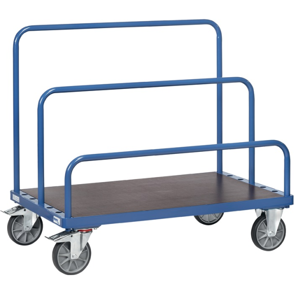 Plattenwagen eins.Ladefl.-L1200xB800mm STA brillantblau Trgf.1200kg o.Bügel-Beschreibung lesen