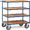 Tischwagen 4 Ladeflächen L850xB500mm brillantblau Trgf.500kg