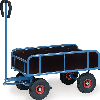 Handwagen mit 4 Sperrholzwänden Ladefläche L945xB545mm Luftbereifung Tragfähigkeit 400kg