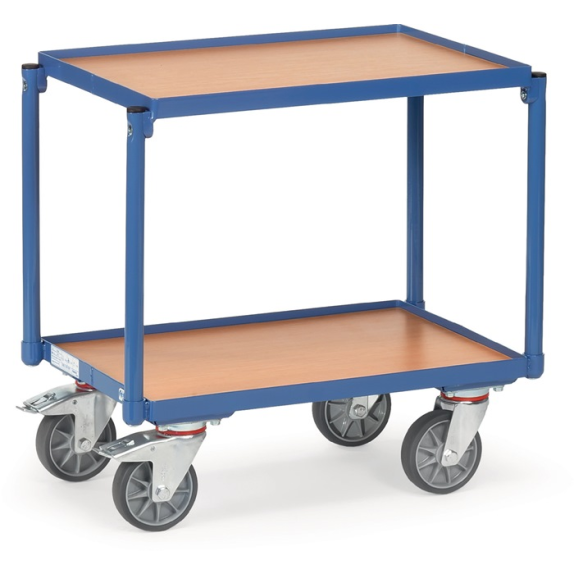 Tischwagen 2 Ladeflächen L605xB408mm brillantblau Trgf.250kg o.Bügel Tischwagen 2 Ladeflächen L605xB408mm brillantblau Trgf.250kg o.Bügel-Beschreibung lesen