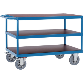 Tischwagen 3 Ladeflächen L1000xB700mm brillantblau Trgf.1200kg-Beschreibung lesen