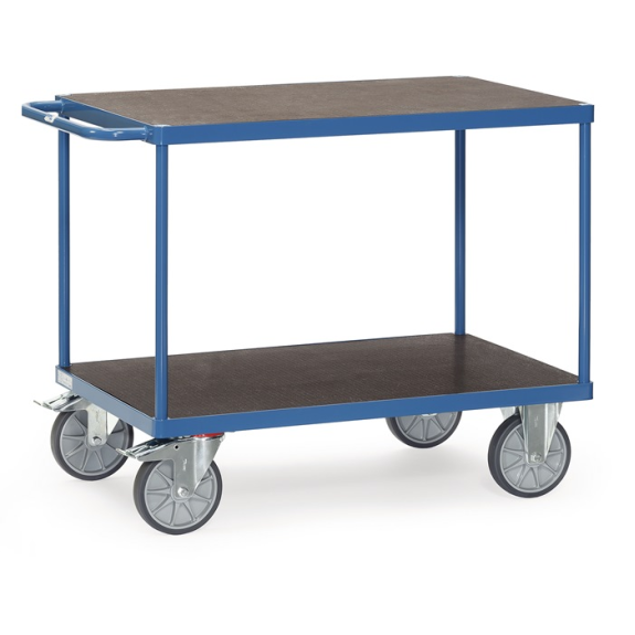Tischwagen 2 Ladeflächen L1000xB700mm brillantblau Trgf.600kg-Beschreibung lesen