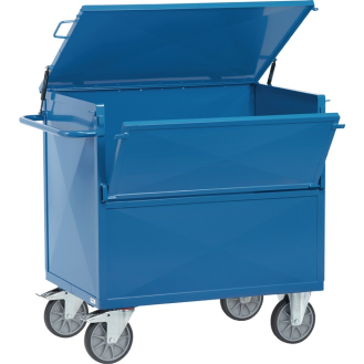 Kastenwagen mit Deckel Ladefläche L.1200xB.800mm TPE-Bereifung Tragfähigkeit 600 kg-Beschreibung lesen