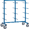 Tragarmwagen L1600xB800mm zweis.STA brillantblau 24 Tragarme höhenv