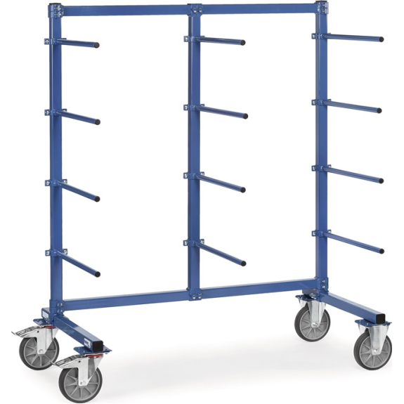 Tragarmwagen L2000xB800mm eins.STA brillantblau 12 Tragarme höhenverstellbar Tragarmwagen L2000xB800mm eins.STA brillantblau 12 Tragarme höhenverstellbar-Beschreibung lesen