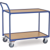 Tischwagen 2 Ladeflächen L1200xB800mm brillantblau Trgf.300kg Bügel senkrecht Tischwagen 2 Ladeflächen L1200xB800mm brillantblau Trgf.300kg Bügel senkrecht