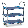 Carro de mesa de acero con 3 plataformas