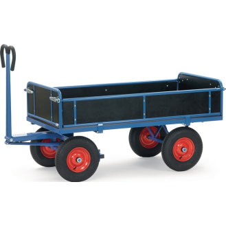 Handpritschenwagen mit 4 Bordwänden, Ladefläche L2000xB1000mm, VG Bereifung, Tragfähigkeit 1250kg-Beschreibung lesen