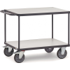Tischwagen 2 Ladeflächen L1200xB800mm schiefergrau Trgf.600kg elekt.leitfähig