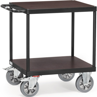 Tischwagen 2 Ladeflächen L700xB700mm grau Trgf.1200 kg-Beschreibung lesen