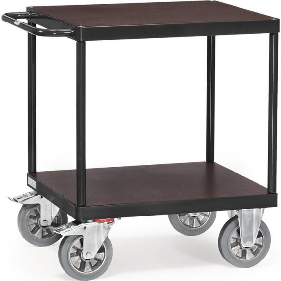 Tischwagen 2 Ladeflächen L700xB700mm grau Trgf.1200 kg-Beschreibung lesen