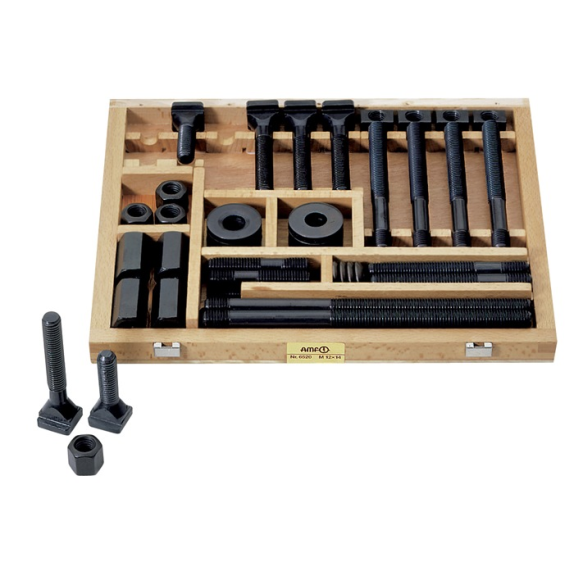 Spannschraubensatz Nr.6520 T-Nut 22mm M20 42-tlg Spannschraubensatz Nr.6520 T-Nut 22mm M20 42-tlg-Beschreibung lesen
