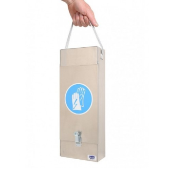 Boîte  de rangement BOX-G en aluminium, pour gants électricien-Lire la description