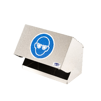 Boîte de rangement BOX-IN en inox pour gants et lunettes, taille S-Lire la description