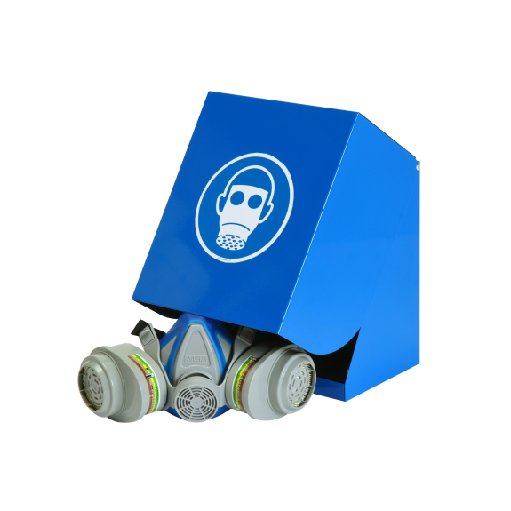 Boîte de rangement BOX acier pour casque anti-bruit, masque respiratoire, taille L Boîte de rangement BOX acier pour casque anti-bruit, masque respiratoire, taille L-Lire la description