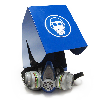 Boîte de rangement BOX acier pour casque anti-bruit, masque respiratoire, taille L