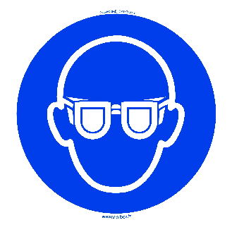 Pictogramme adhésif Lunettes Ø120 mm-Lire la description