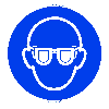Pictogramme adhésif Lunettes Ø120 mm