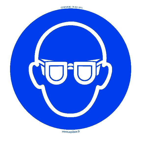 Pictogramme adhésif Lunettes Ø120 mm Pictogramme adhésif Lunettes Ø120 mm-Lire la description