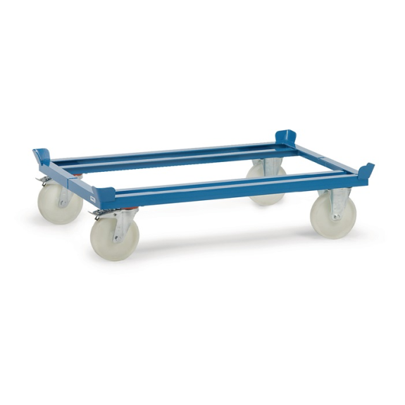 Palettenfahrgestell f.Pal.gr.800x600mm Elastic-Vollgummi Bereifung Trgf.1200kg-Beschreibung lesen