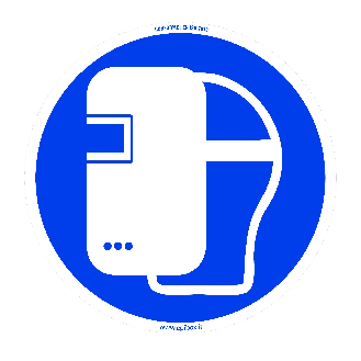 Pictogramme adhésif Ecran Soudeur Ø220 mm-Lire la description